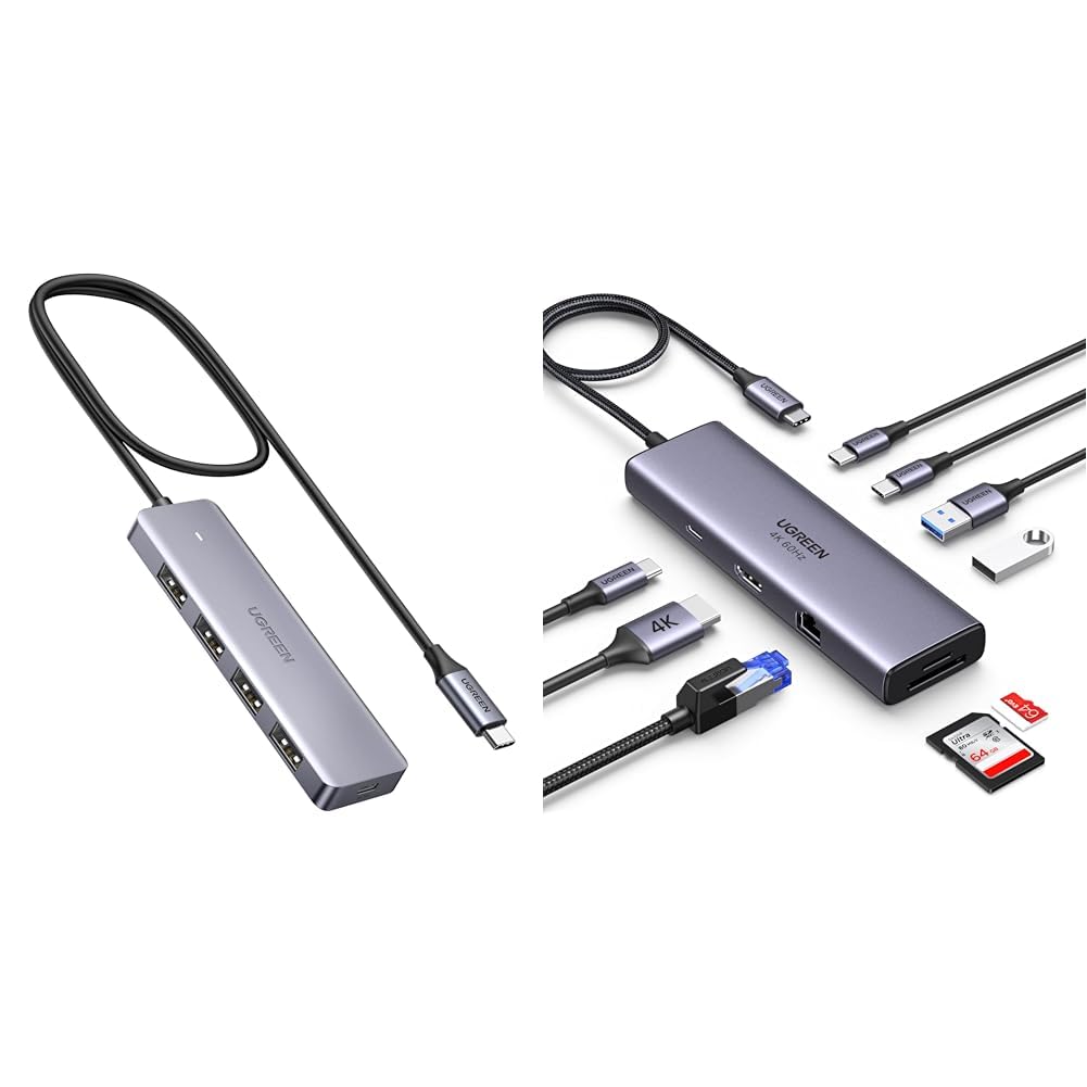 Amazon.co.jp: 【セット品】 UGREEN USB-Cハブ 4ポート USB3.0 拡張